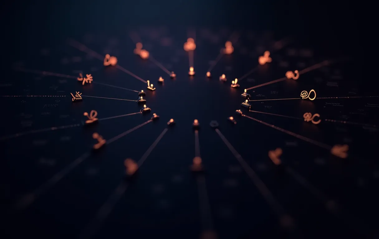 A diagram of scattered, disconnected online profiles